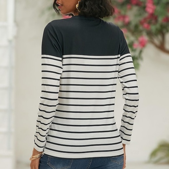 Zolucky T-shirt tee stripped Size L - Picture 3 of 9